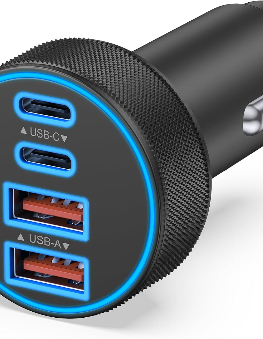 USB C Car Charger, 4-Port 90W Super Fast Charging Cigarette Lighter Adapter