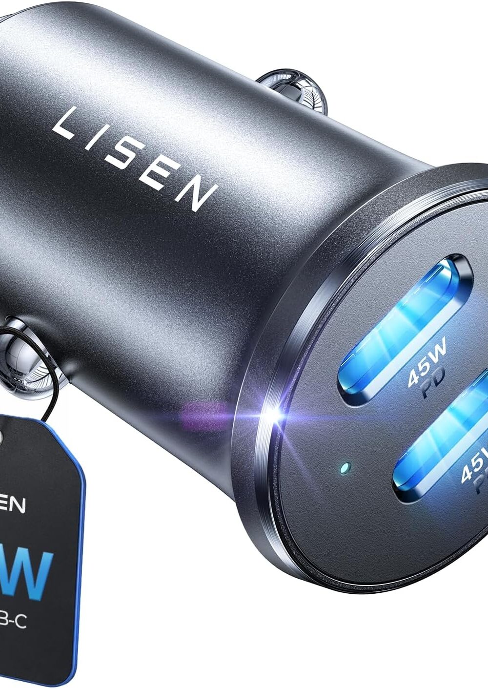 LISEN 90W USB C Car Charger USB C Fast Charge,45W PD&QC3.0 Fast Car Charger